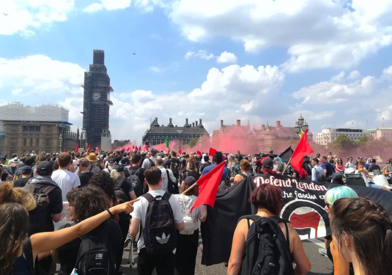 Our members at the Anti-Fascist march in London | July 2018